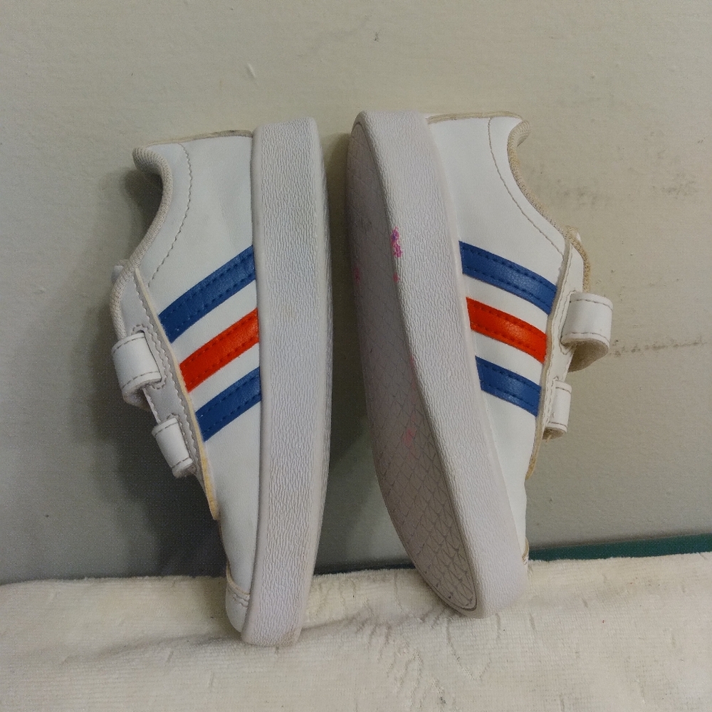 Kids ADIDAS Red White Blue Sneakers Size 8K - 5 Inches Inside KIDS - Picture 12 of 16